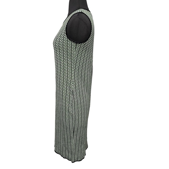 Exclusively Misook Green Printed Stretch Acrylic Sleeveless Bodycon Dress XS - Picture 2 of 9